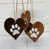 Mini Paw Print Heart - Decorations for Life - Solid Steel